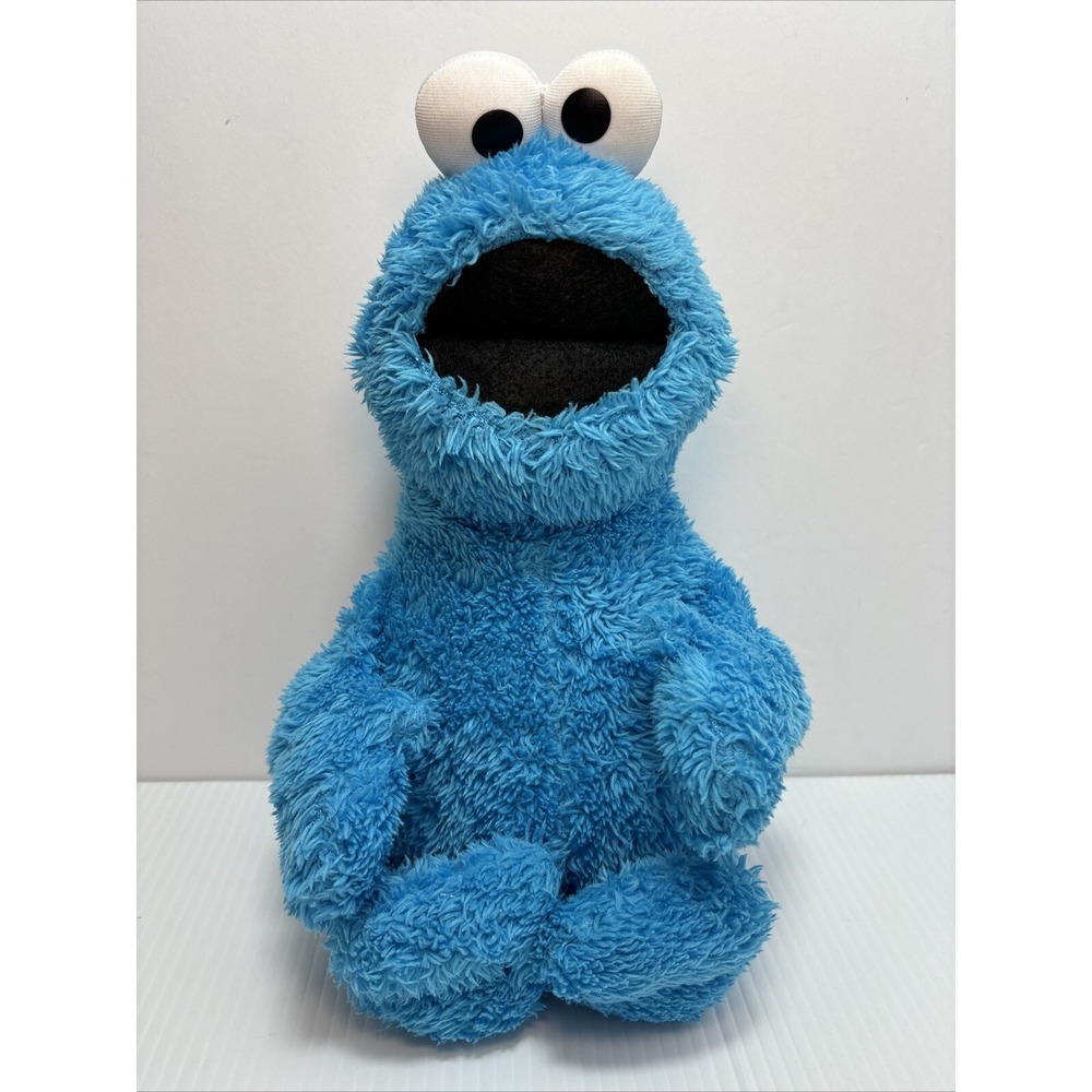 Sesame Street Cookie Monster Plush Blue Shaggy Stuffed Animal Toy 14 Inch